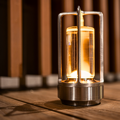 Navetti | Crystal Lantern - Wireless Crystal Lantern with 3 Light Modes Silver NaLani