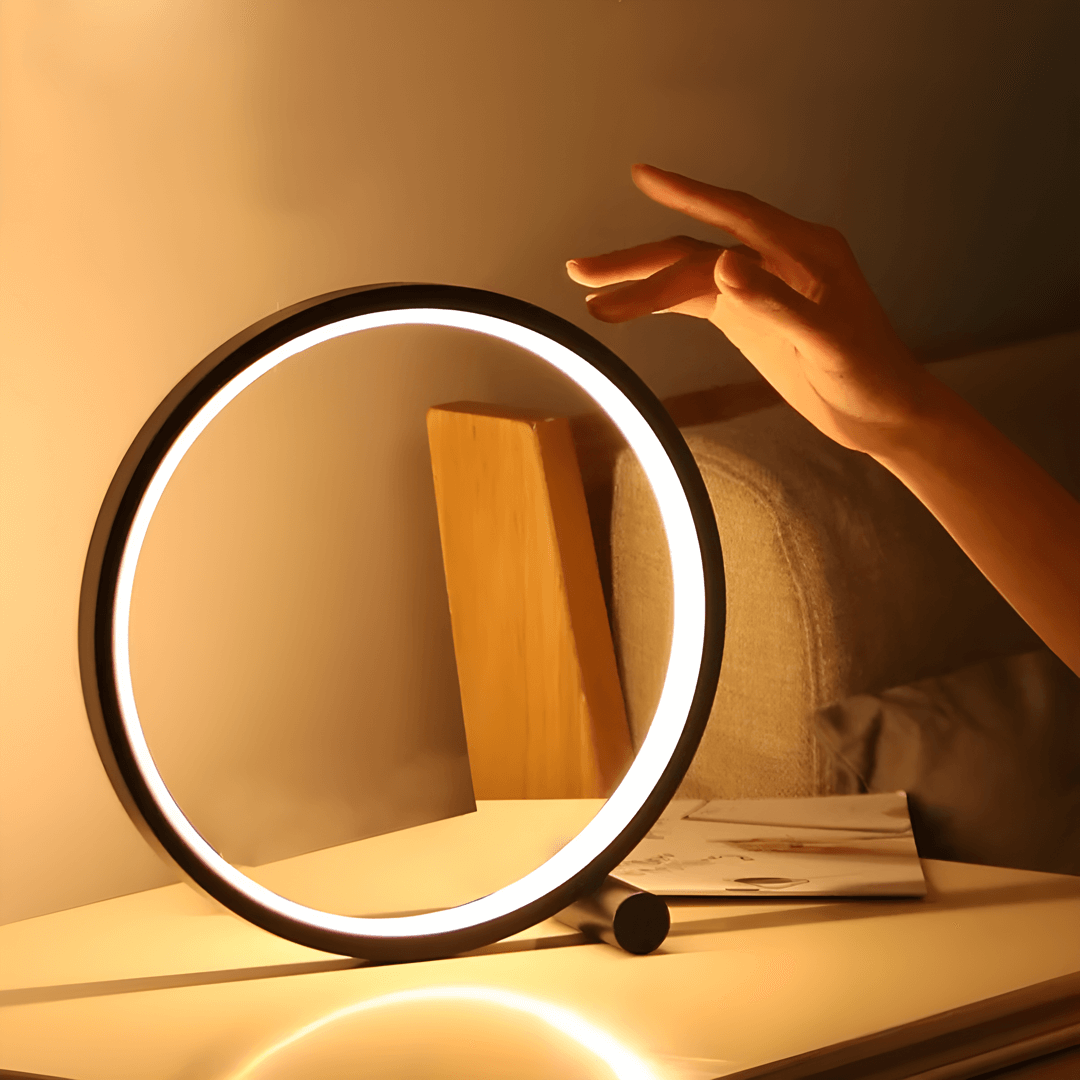 Navetti Halo | Minimalistic Touch Table Lamp for Any Room Black NALANI