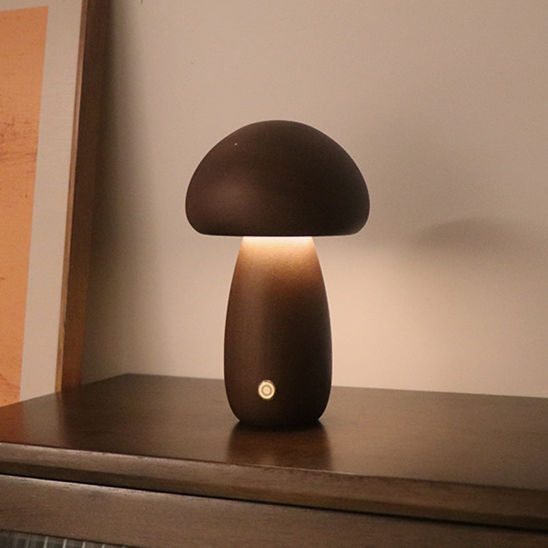 Navetti | Wooden Mushroom LED Night Light with Touch Switch for Kids NALANI