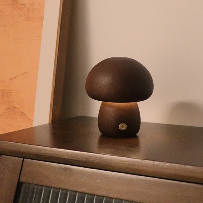 Navetti | Wooden Mushroom LED Night Light with Touch Switch for Kids NALANI