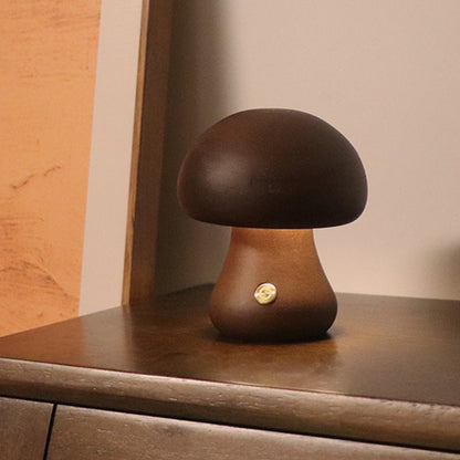 Navetti | Wooden Mushroom LED Night Light with Touch Switch NaLani