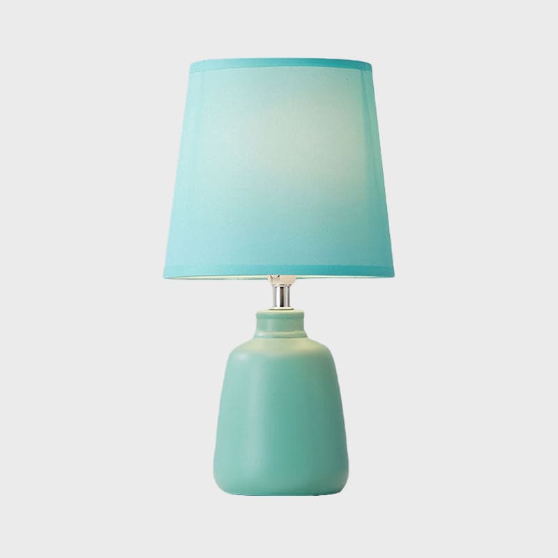 Nordic Woven Bedside Lamp with Ceramic Base for Elegant Lighting NALANI