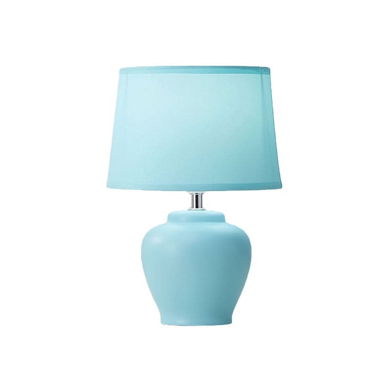 Nordic Woven Bedside Lamp with Ceramic Base for Elegant Lighting NALANI