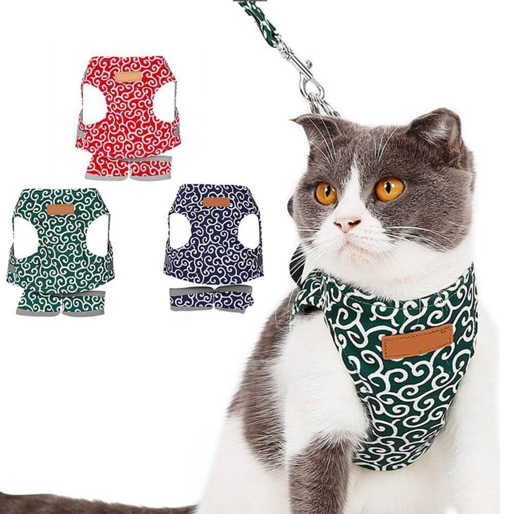 Novena | Kattenvest Tuigje Set - Blauw - #NALANI#