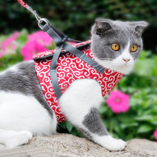 Novena | Kattenvest Tuigje Set - Rood - #NALANI#