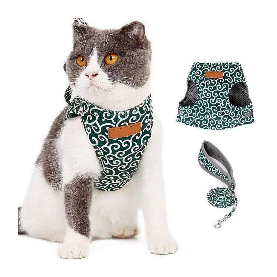 Novena | Kattenvest Tuigje Set - Groen - #NALANI#