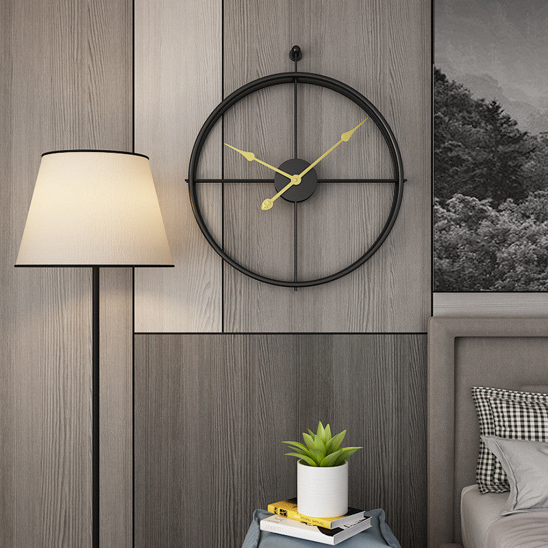 Nuvoro | Black Minimalist Metal Wall Clock Large – Silent & Striking Design NaLani