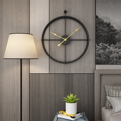 Nuvoro | Black Minimalist Metal Wall Clock Large – Silent & Striking Design NaLani