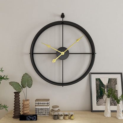 Nuvoro | Black Minimalist Metal Wall Clock Large – Silent & Striking Design NaLani