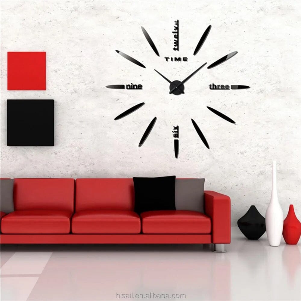 Orlano | Minimal 3D Decorative Wall Clock for Stylish Home Decor NALANI