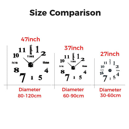Orlano | Minimal 3D Decorative Wall Clock for Stylish Home Decor NALANI