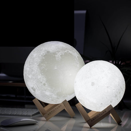 Orvani | Moon Light Lamp with 3-D Lunar Design and Color Options NALANI