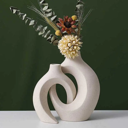 Orvani | White Elegance Ceramic Vase for Stylish Home Decor White NALANI