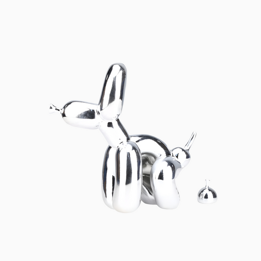 Crayvora | Balloon Dog Doing Business Sculpture - Unique Home Office Decor NaLani