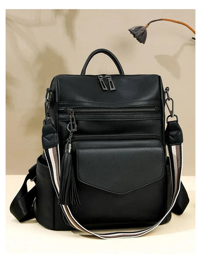 Vegan Leather Womens Backpack With Gift Bag Padded Straps NALANI