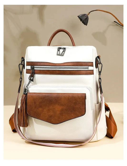 Vegan Leather Womens Backpack With Gift Bag Padded Straps NALANI