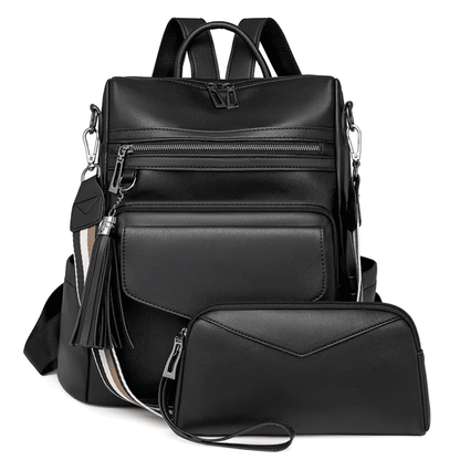 Vegan Leather Womens Backpack With Gift Bag Padded Straps NALANI
