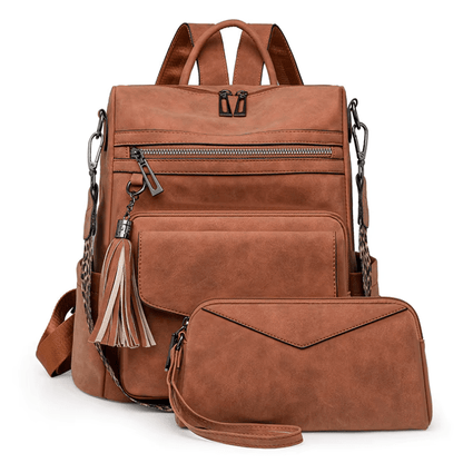 Vegan Leather Womens Backpack With Gift Bag Padded Straps NALANI