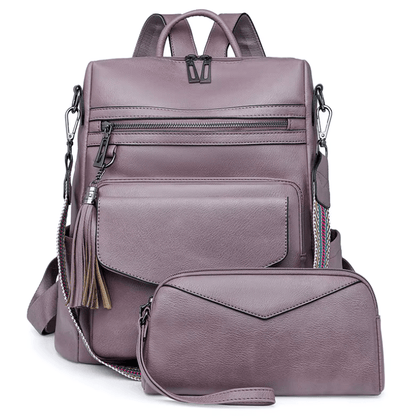 Vegan Leather Womens Backpack With Gift Bag Padded Straps NALANI