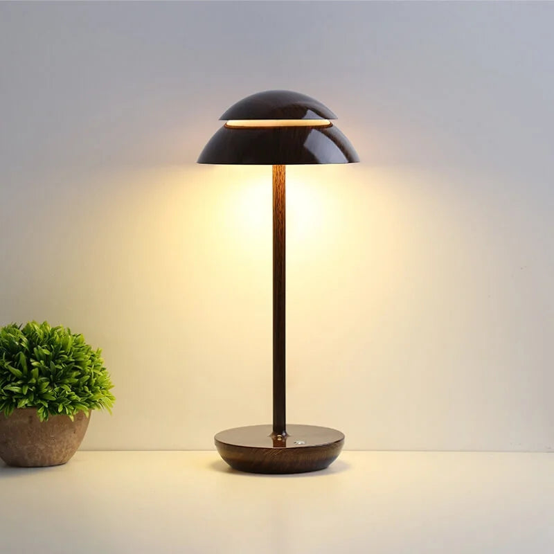 Prestige Lamp - Dimmable Scandinavian Design Table Light Walnut NALANI