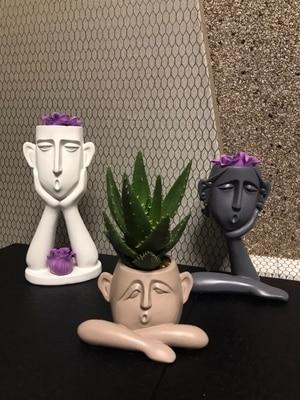Minimalist Ceramic Abstract Head Vase for Unique Home Decor NaLani