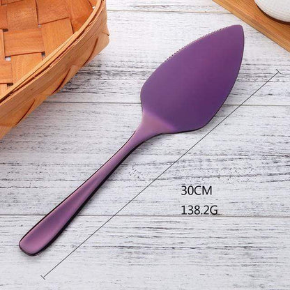 Colorfully Plated Cake Knife for Elegant Desserts Now Purple NALANI