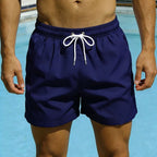 Relaxed Drawstring Quick-Dry Swim Trunks