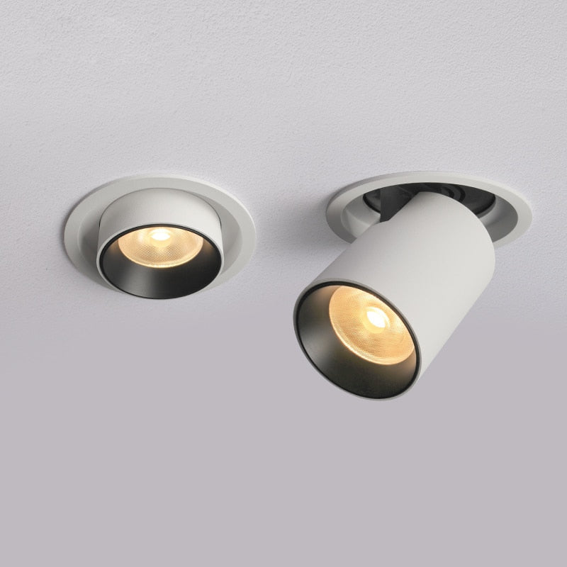 Retractable LED Modern Spotlights for Versatile Room Lighting Natural Light 9w White NALANI