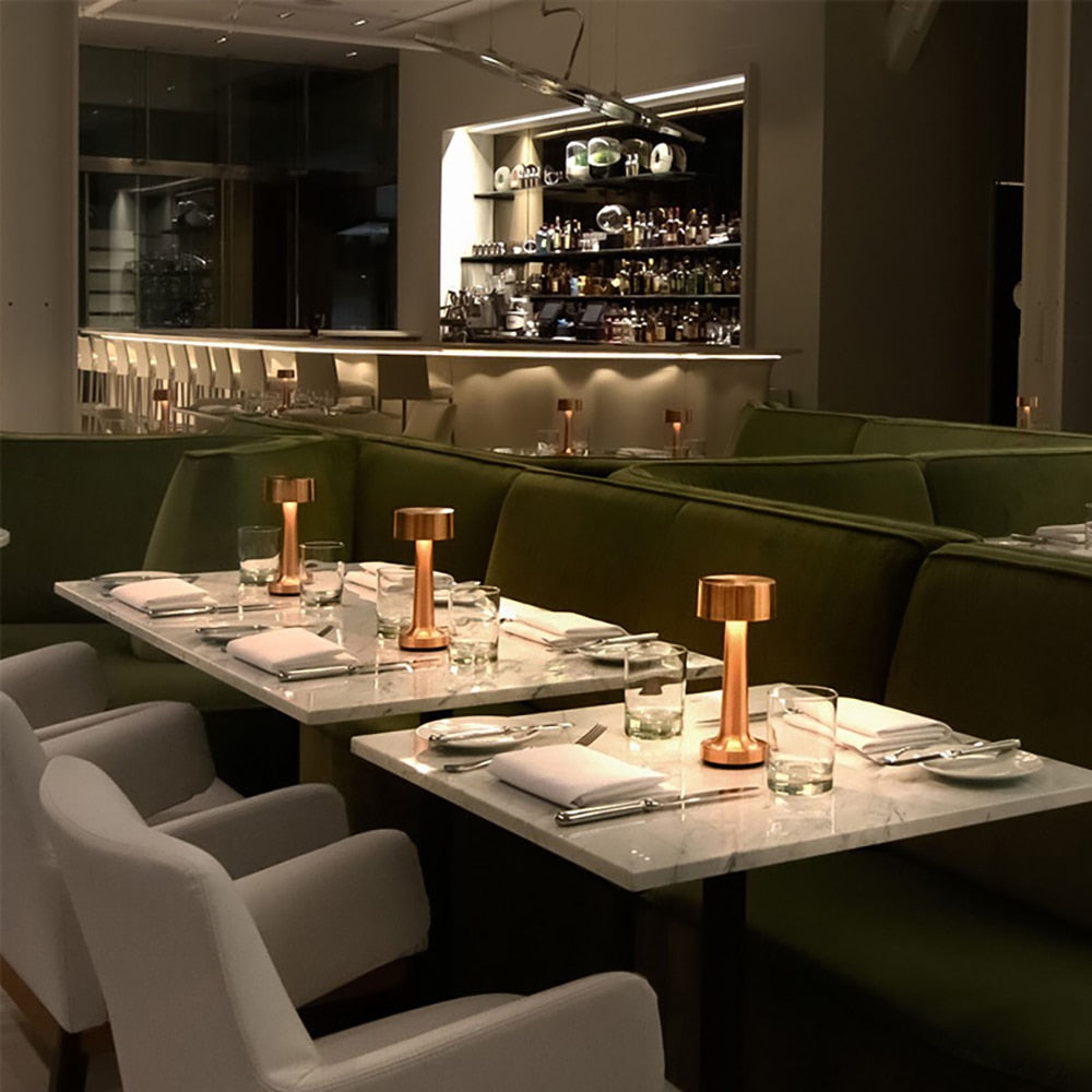 Retro Rechargeable Wireless LED Table Lamp for Restaurant Bar NALANI