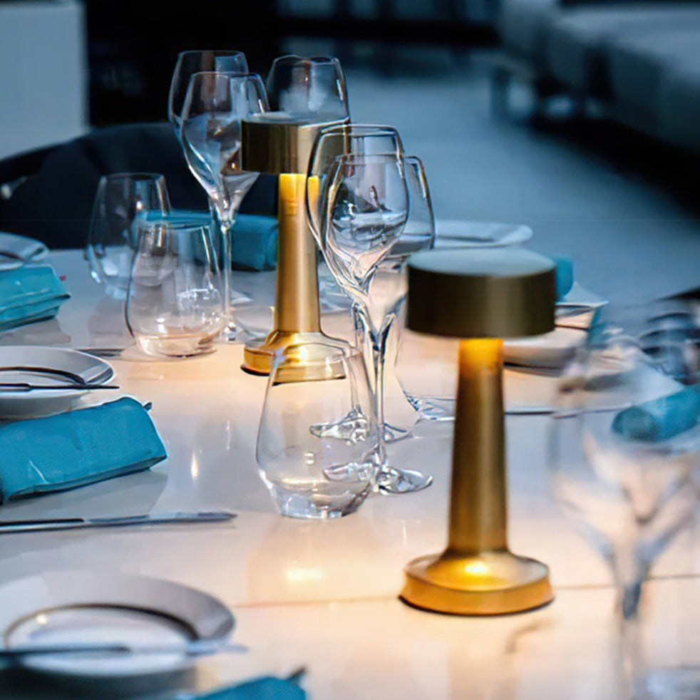 Retro Rechargeable Wireless LED Table Lamp for Restaurant Bar NALANI