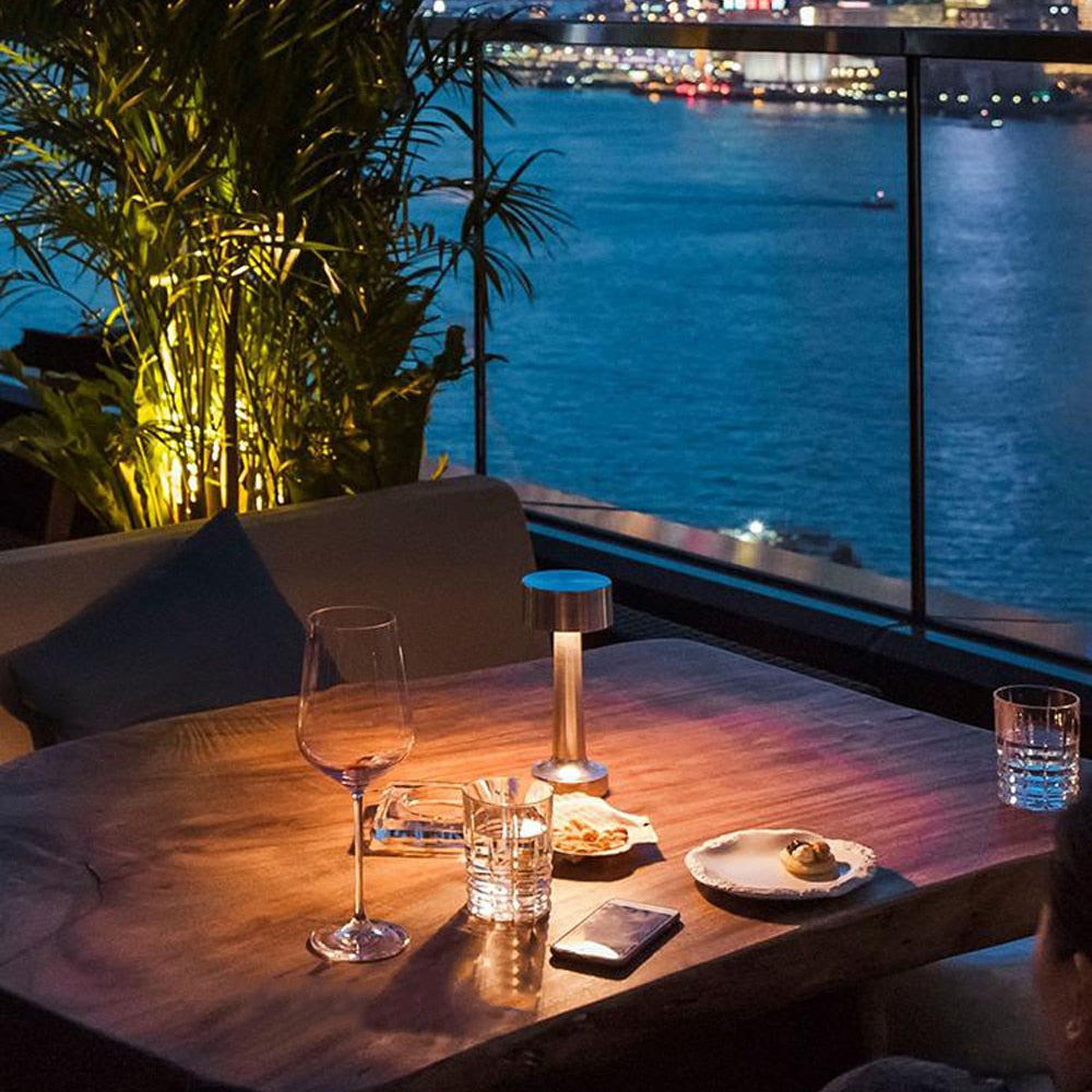 Retro Rechargeable Wireless LED Table Lamp for Restaurant Bar NALANI