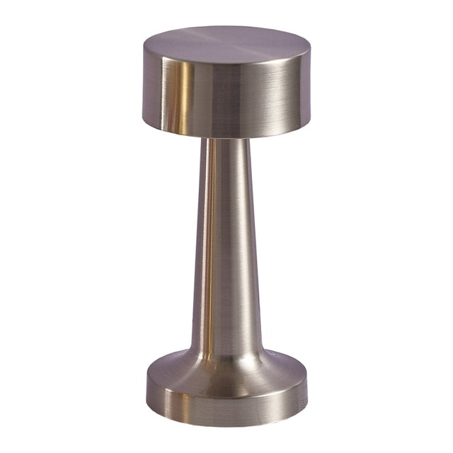 Retro Rechargeable Wireless LED Table Lamp for Restaurant Bar Silver NALANI