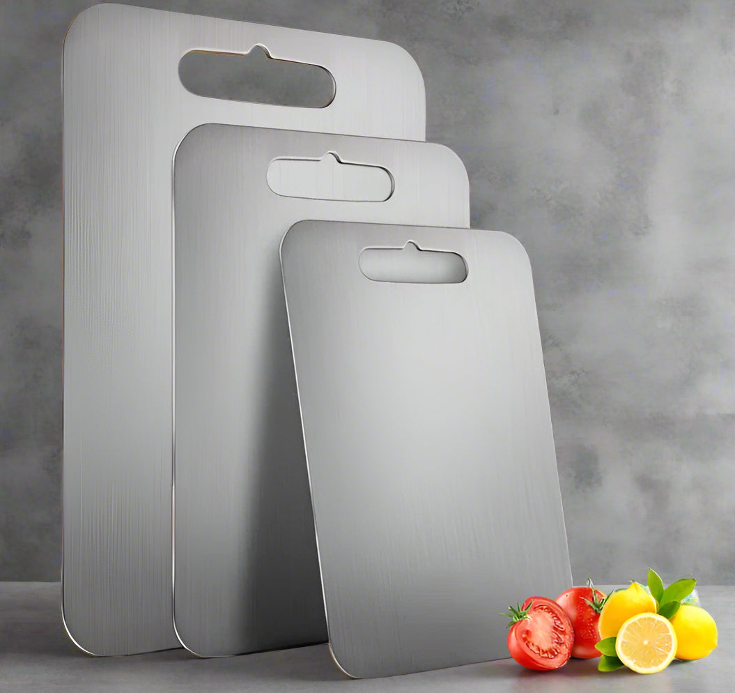 Titanium Stainless Steel Kitchen Cutting Board No BPA SET (1xS - 1xM - 1XL) NALANI