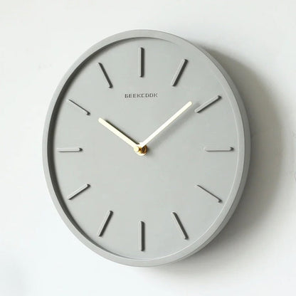 Scandinavian Cement Wall Clock with Metal Pendulum NaLani