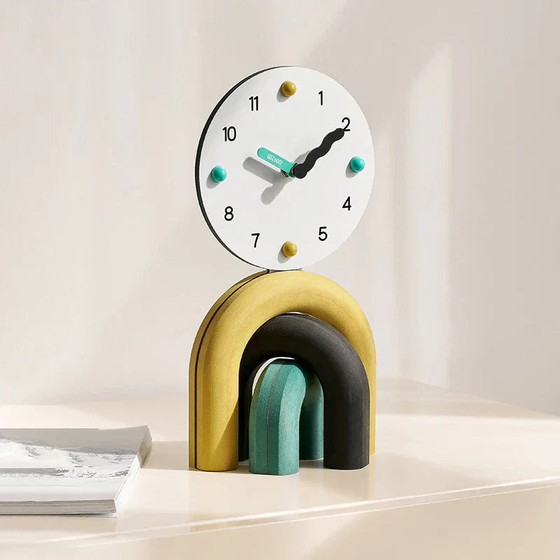 Scandinavian Nordic Art Arch Design Table Clock NALANI