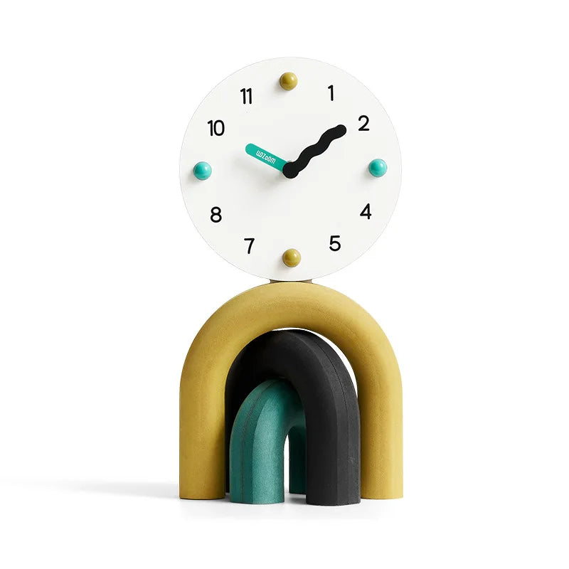 Scandinavian Nordic Art Arch Design Table Clock NALANI