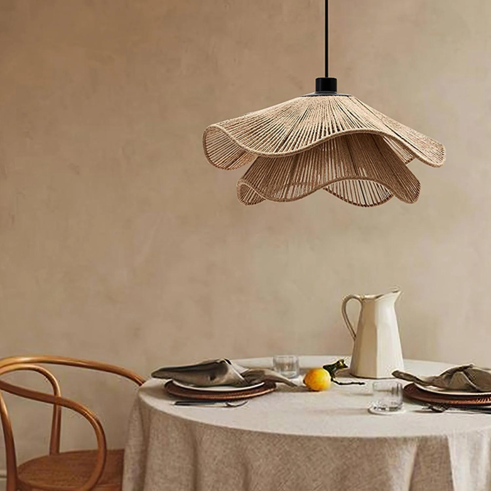 Boho Jute Lampshade Natural Elegance for Stylish Home Decor NaLani