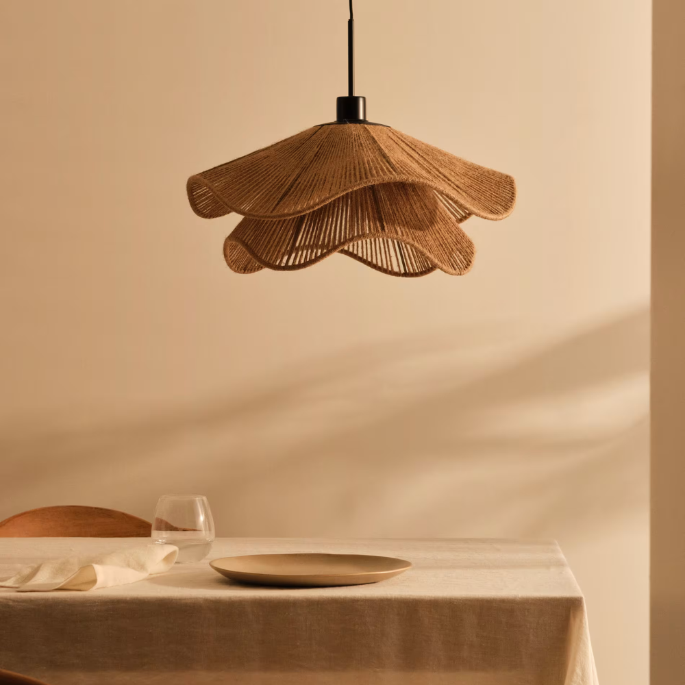 Boho Jute Lampshade Natural Elegance for Stylish Home Decor NaLani