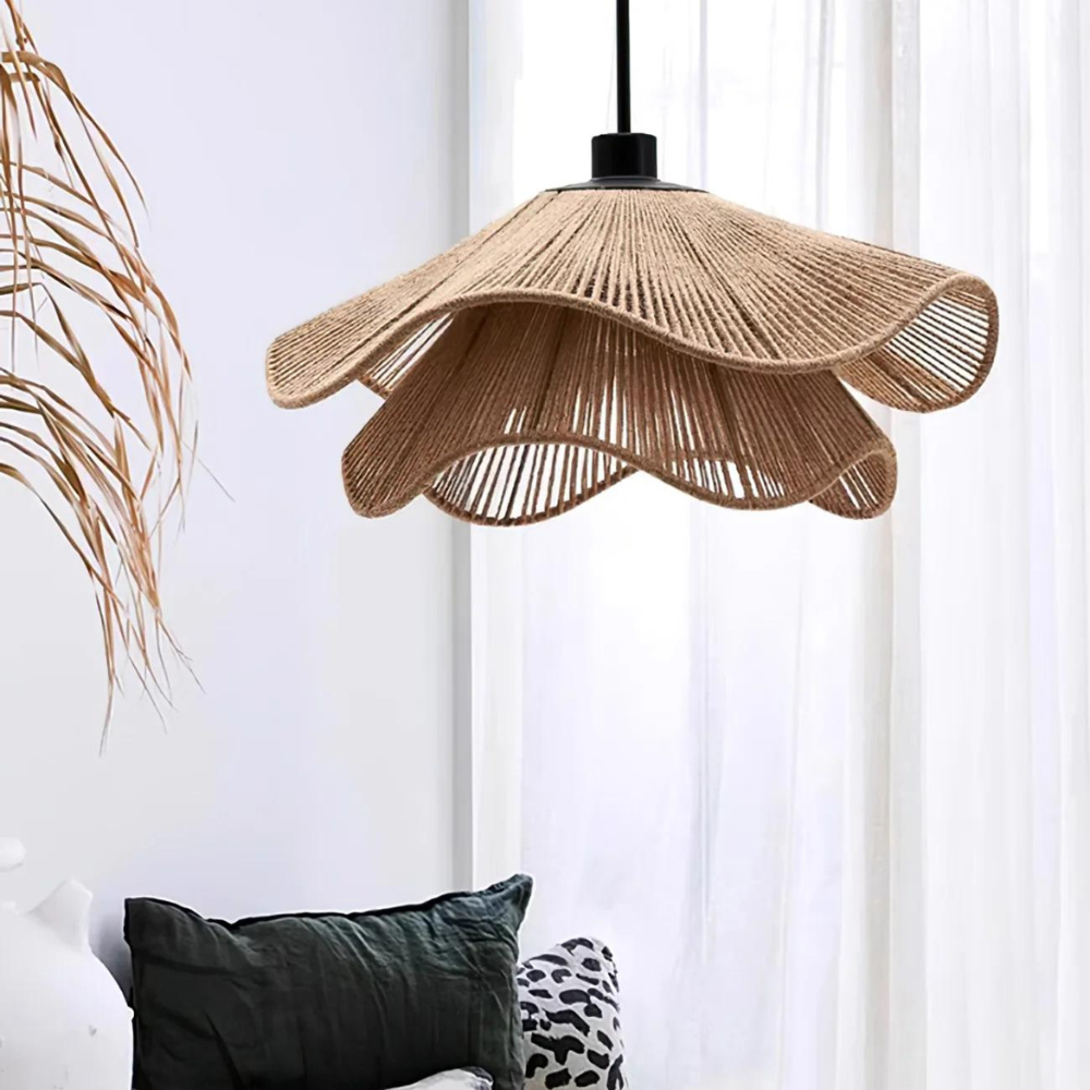 Boho Jute Lampshade Natural Elegance for Stylish Home Decor NaLani