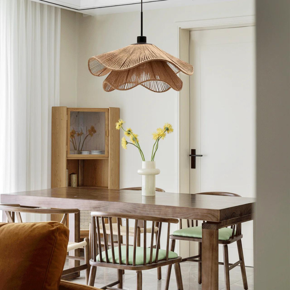 Boho Jute Lampshade Natural Elegance for Stylish Home Decor NaLani