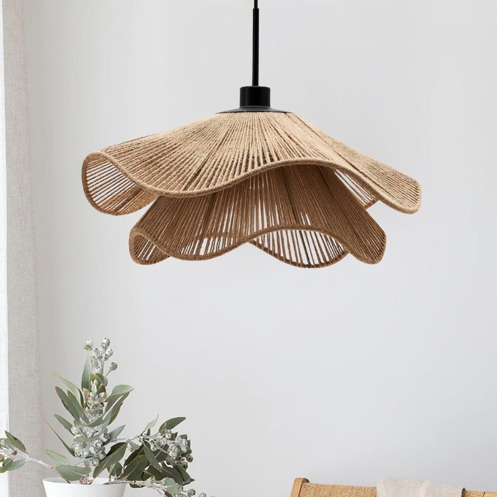 Boho Jute Lampshade Natural Elegance for Stylish Home Decor NaLani