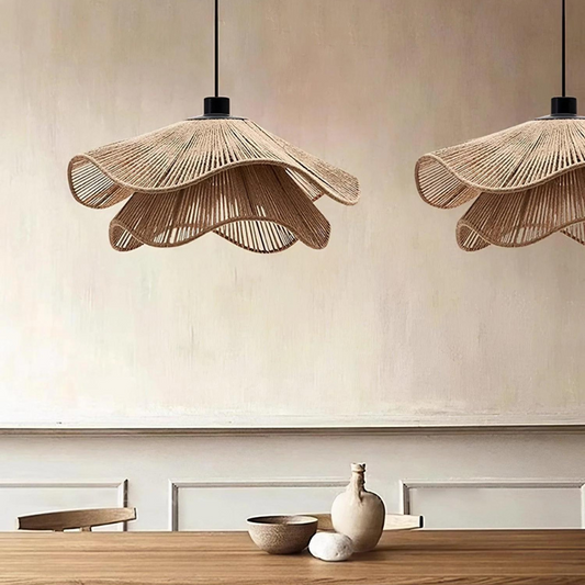 Boho Jute Lampshade Natural Elegance for Stylish Home Decor NaLani