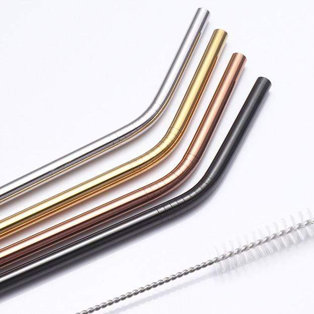 Eco Friendly Matte Metal Straws Set Reusable Kitchen NALANI