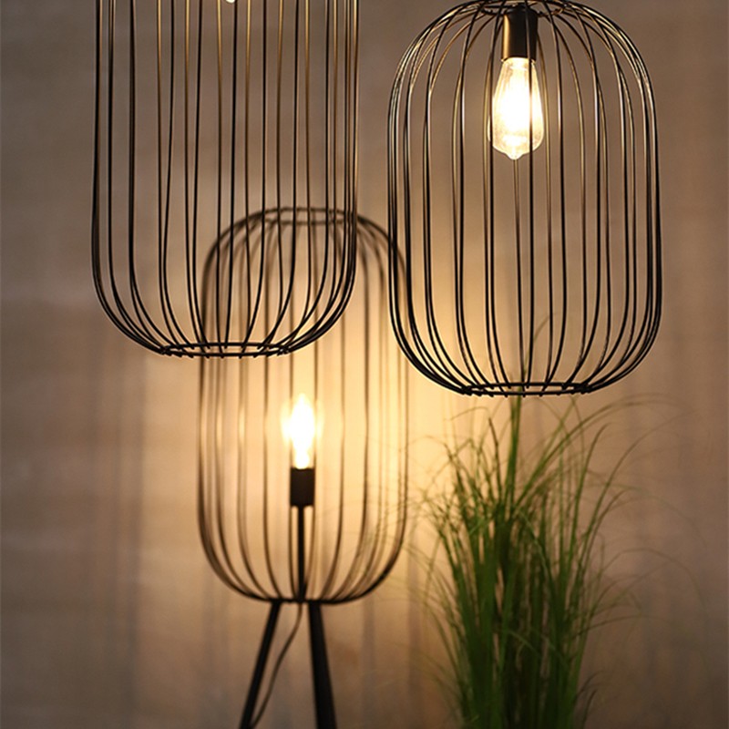 Striped Cage Floor Lamp NALANI