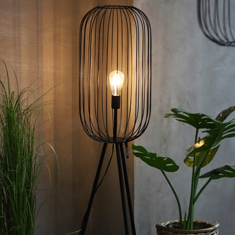 Striped Cage Floor Lamp NALANI