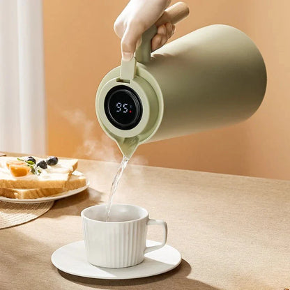 Smart Thermos Bottle With Temperature Display And Vacuum Cyan NALANI