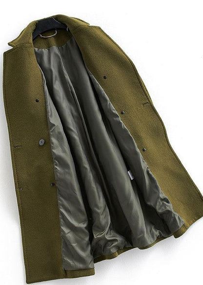 Woolen Long Winter Coat Double Breasted Plus Size Style-Zomer Jassen-NaLani