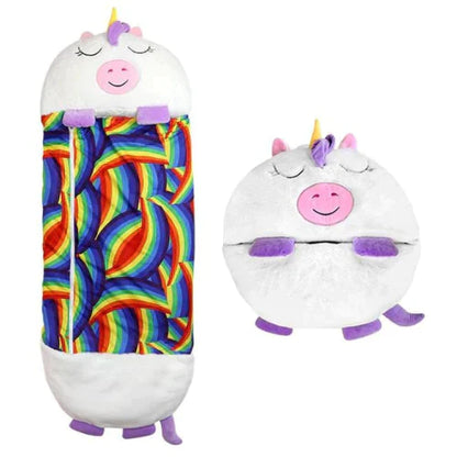Magical Kids Plush Sleeping Bag With Pillow All In One White unicorn NALANI