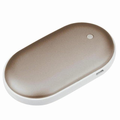 Rechargeable Hand Warmers With Built In Power Bank Gold NALANI