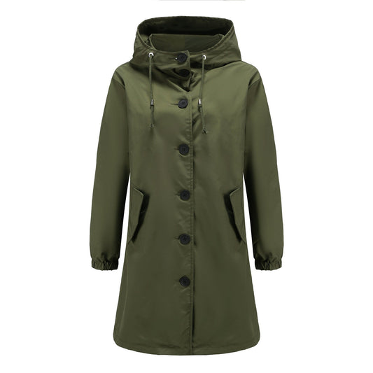 Sandré | Women's Waterproof Rain Jacket - Hooded Lightweight Windbreaker - Outdoor Casual Wear